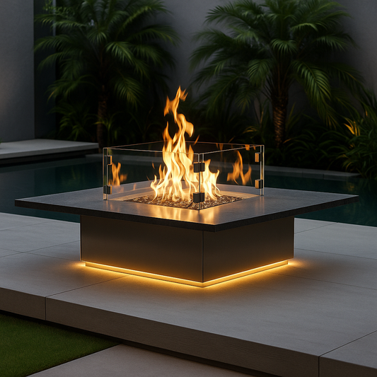 Luxury Modern Square Fire Table
