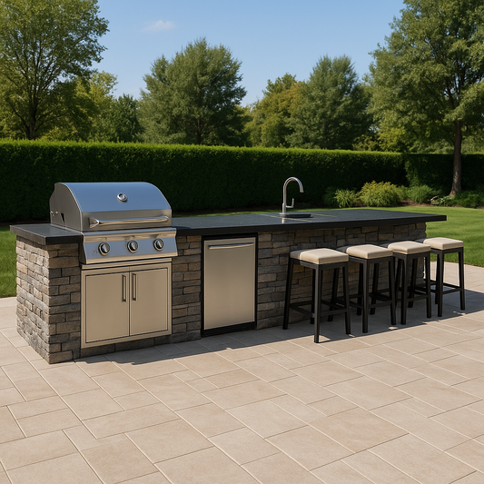 Luxury Outdoor Kitchen Island